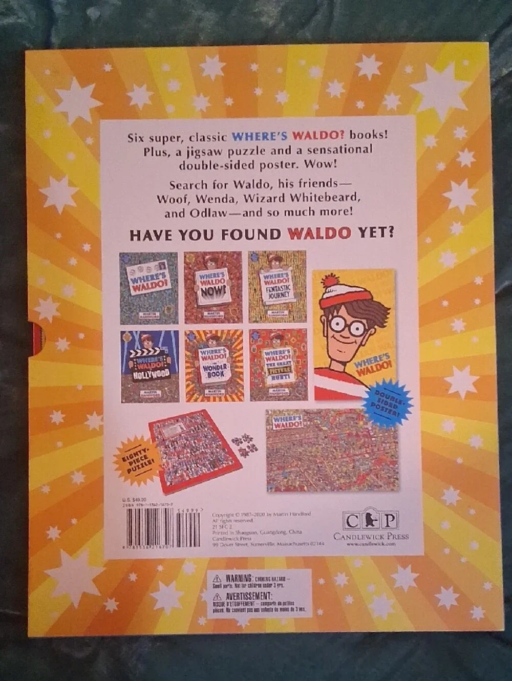 Where's Waldo the Super Six Book Collectoon with Bonus Jigsaw Puzzle - New!